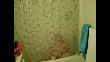 Vintage vid I caught in 2009 of wife blasting her pussy with showerhead on hidden cam